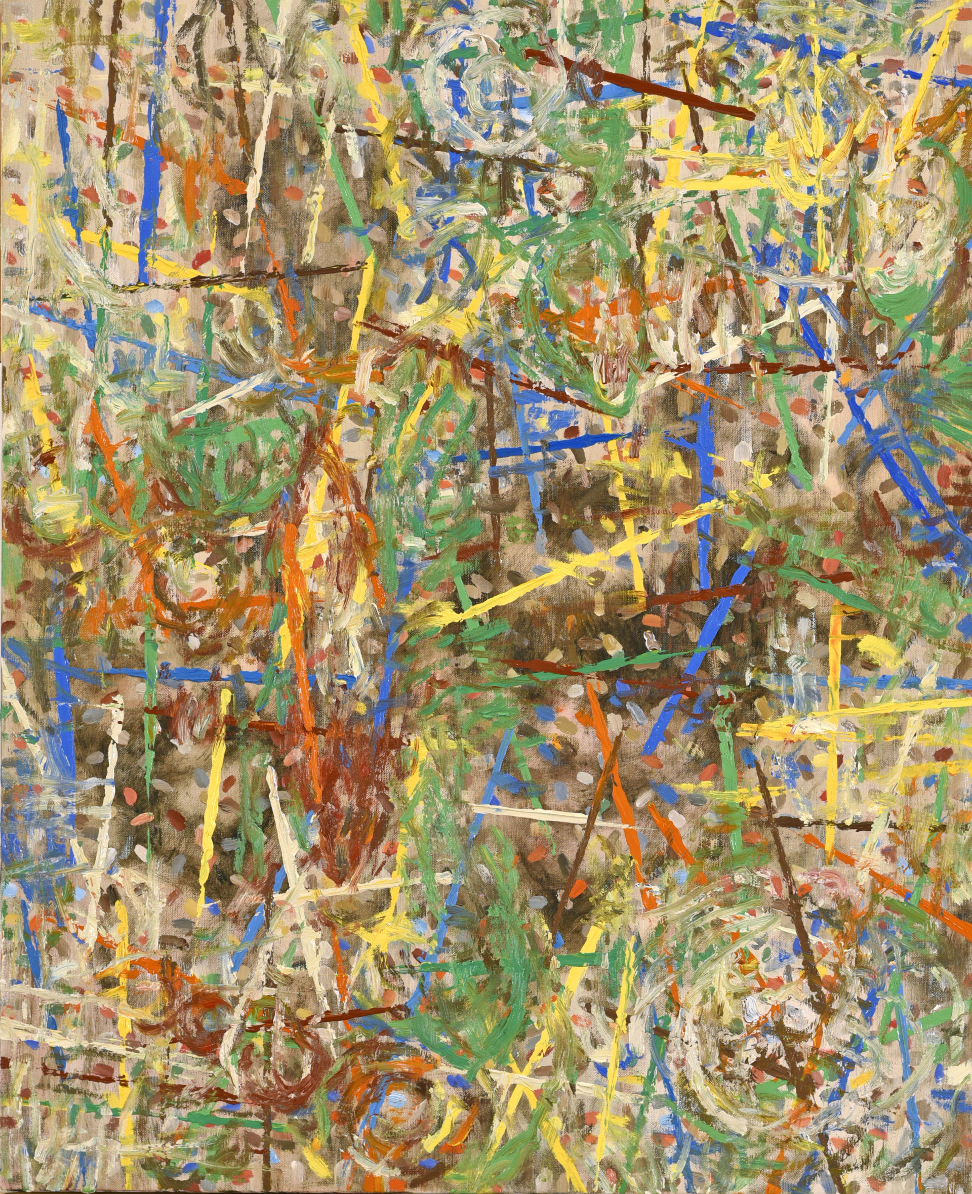 形という父権性　The shapes in the painting appear patriarchal